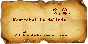 Kratochvilla Melinda névjegykártya